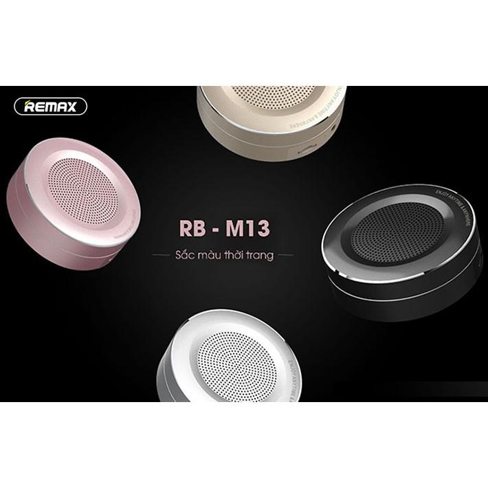 Loa Bluetooth tròn mini Remax RB - M13- Pin Trâu - Hàng Chính Hãng