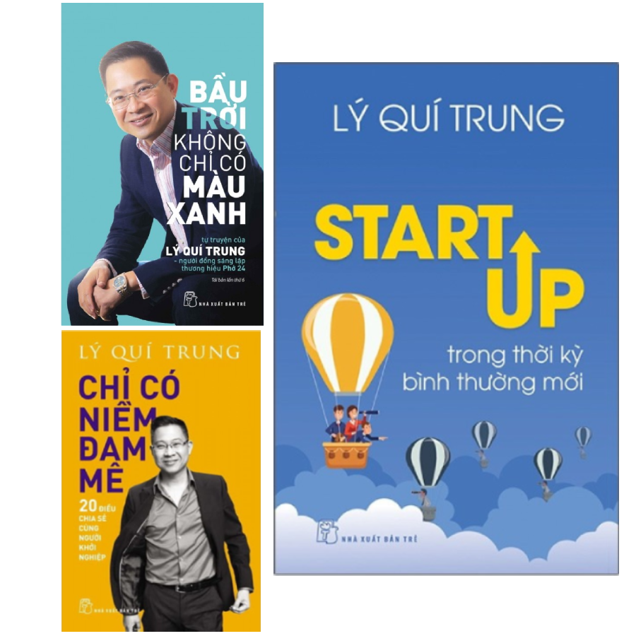 Combo Lý Quí Trung Startup Trong Thời Kỳ Bình Thường Mới , Bầu Trời Không Chỉ Có Màu Xanh Và Chỉ Có Niềm Đam Mê - Sổ Tay 3 Cuốn