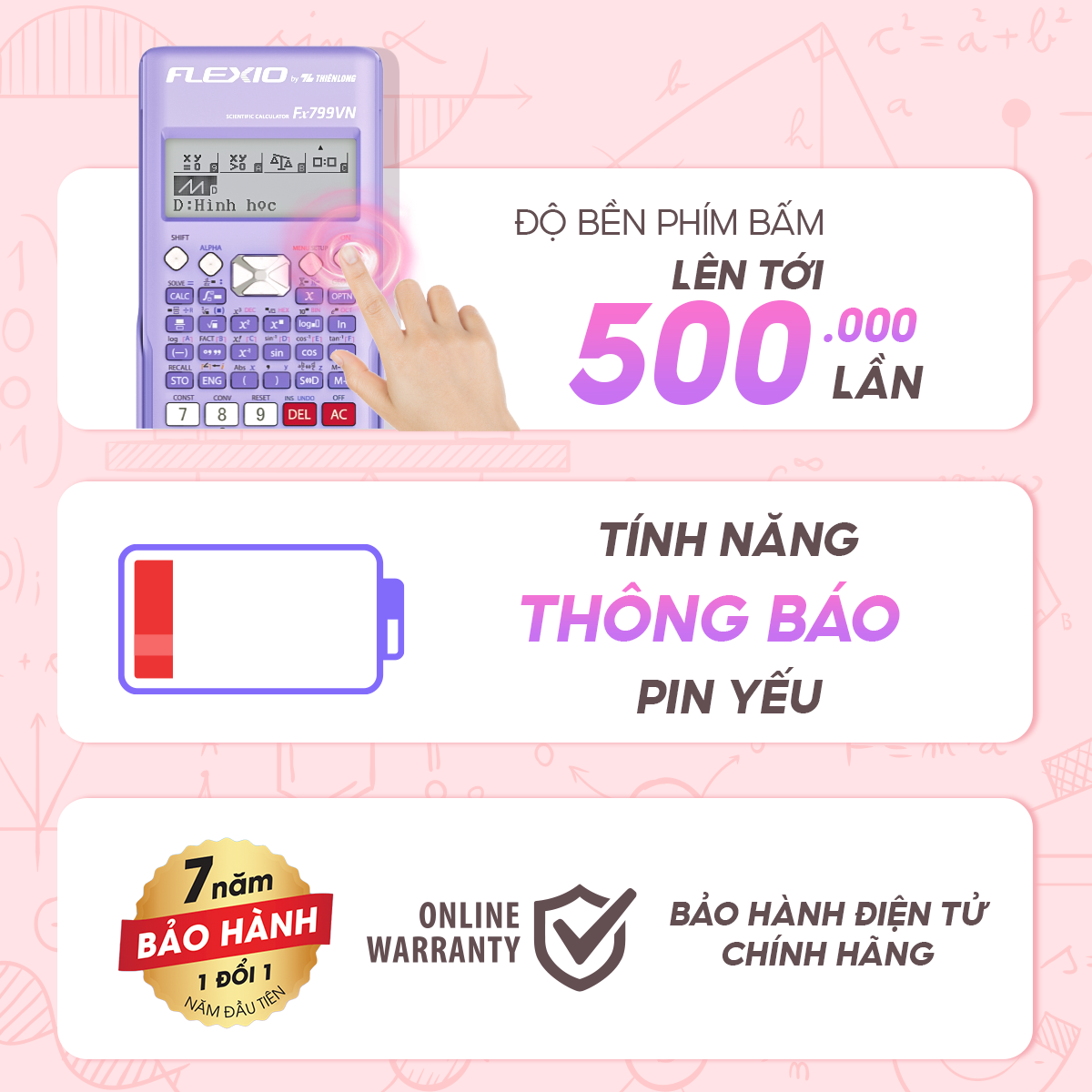 Máy tính khoa học Thiên Long Flexio Fx799VN