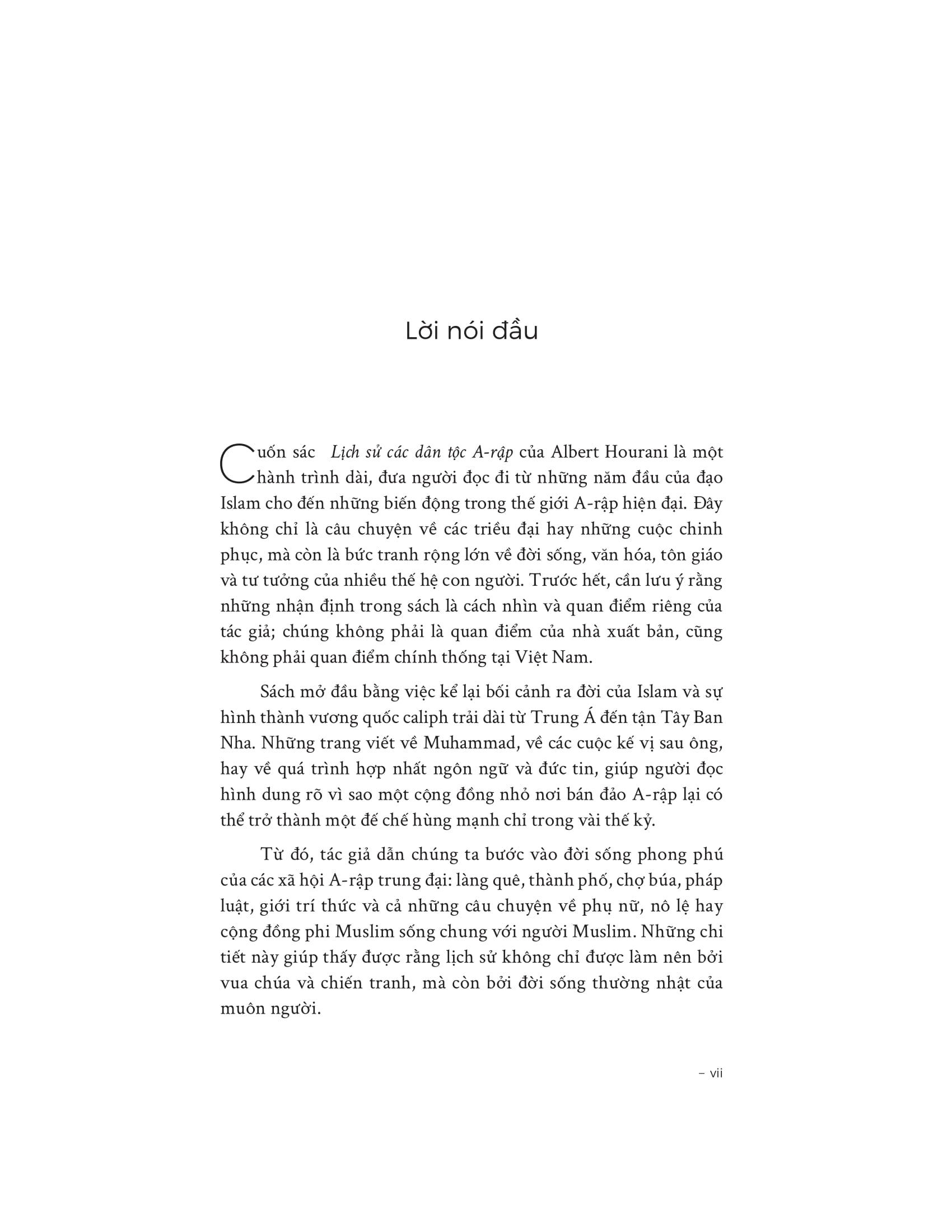 Sách - Lịch Sử Các Dân Tộc A-Rập - Bìa Cứng