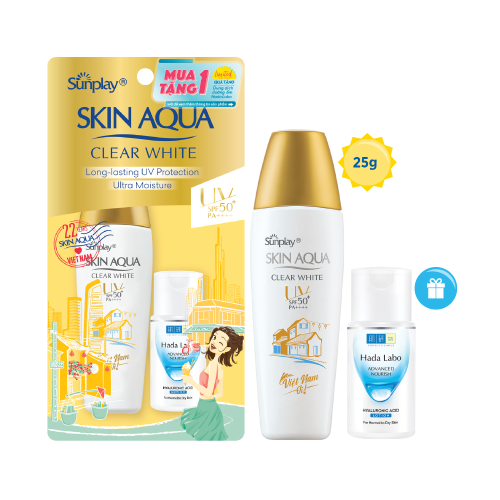 Sữa chống nắng dưỡng da trắng mịn Sunplay Skin Aqua Clear White Limited Editon SPF 50+, PA++++ (25g)