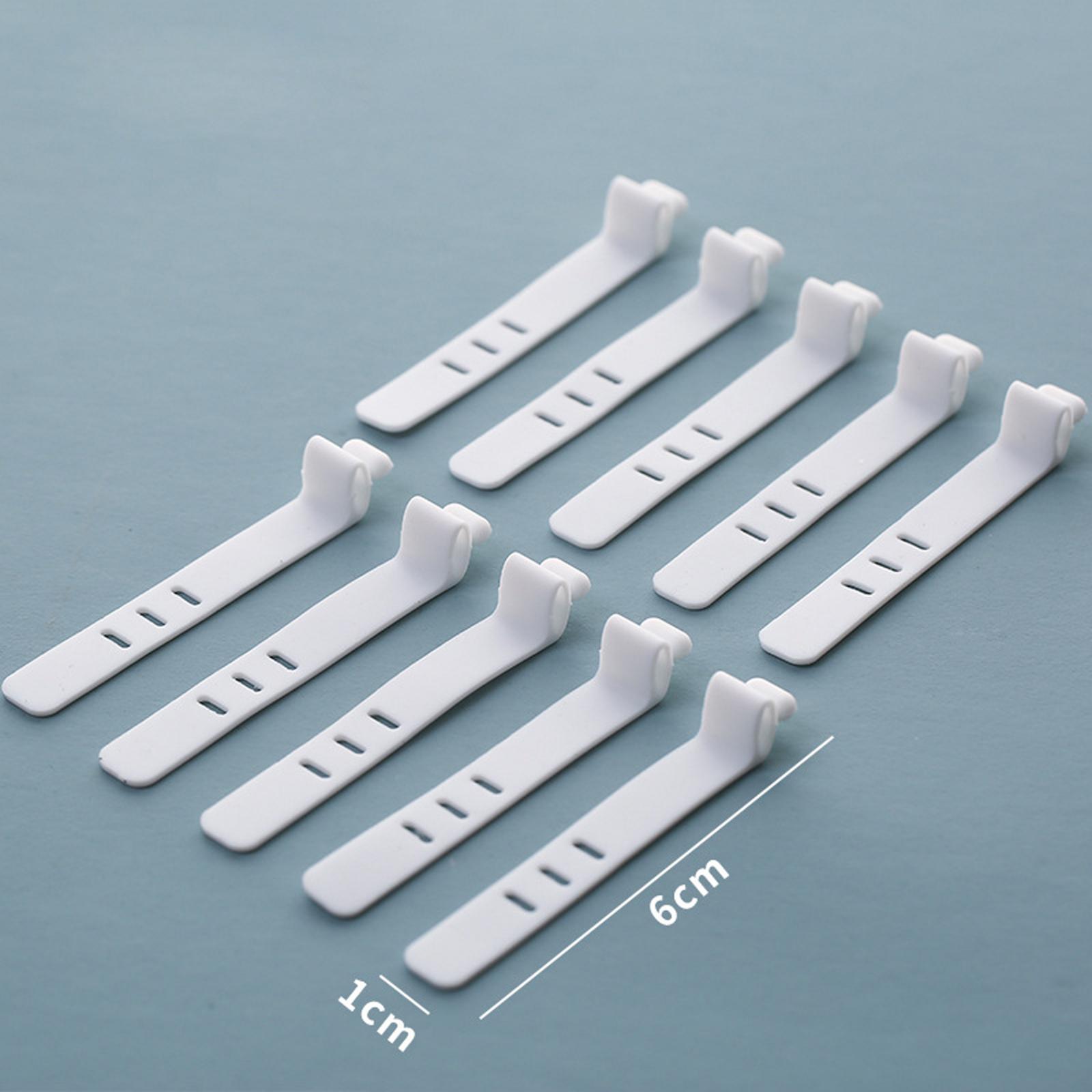 Organizer Box with 8 Cells & Silicone Cable Ties Waterproof for Data Cable