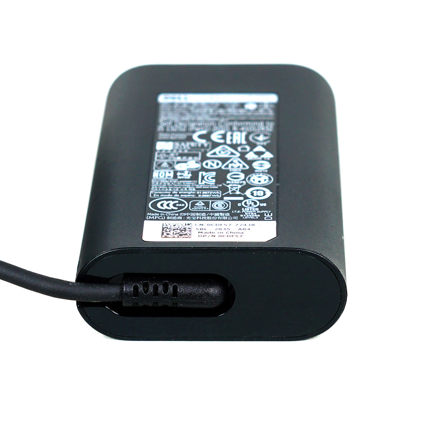 Sạc 65w 19.5V 3.34A chân kim nhỏ hình Oval dành cho Laptop DELL XPS 13 9360 9350 9343 9333 9365