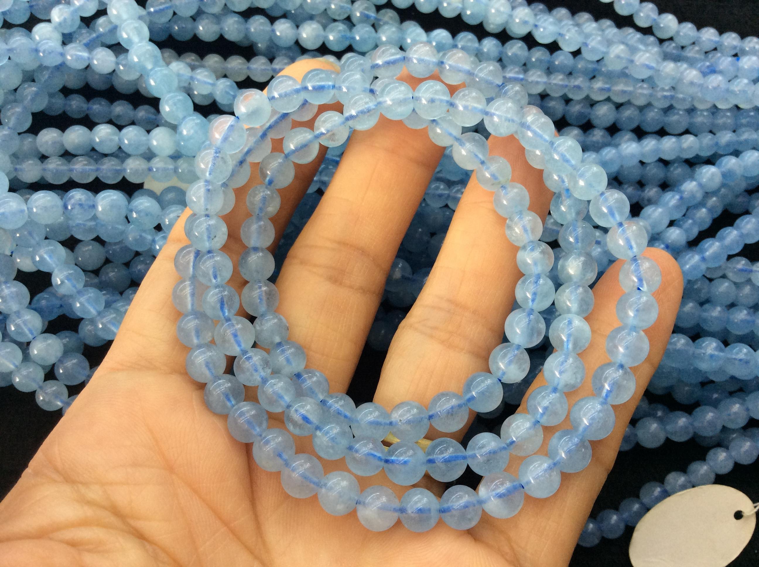 Vòng Tay Đá Aquamarine 