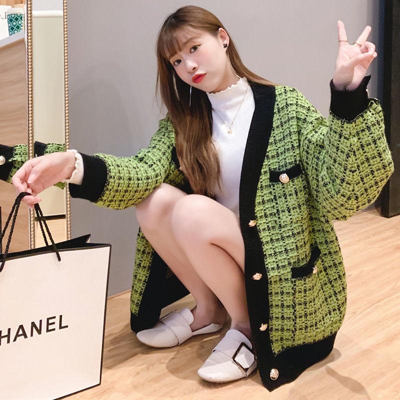 Hàng Sẵn_ Áo khoác len cardigan kẻ sọc phong cách Hàn Hadu shop