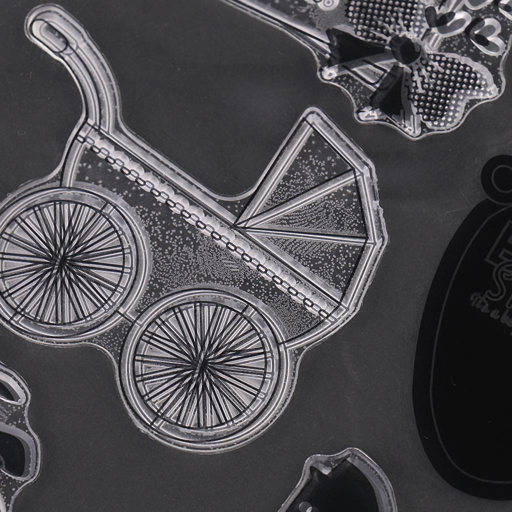 Trong Suốt Silicon Trong Suốt Cao Su Dấu Tờ Bám Thêu Sò TỰ LÀM Thủ Công