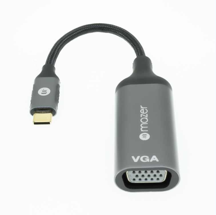 Bộ Chuyển Đổi Mazer ALU USB-C to VGA 1080P Adapter - hàng chính hãng