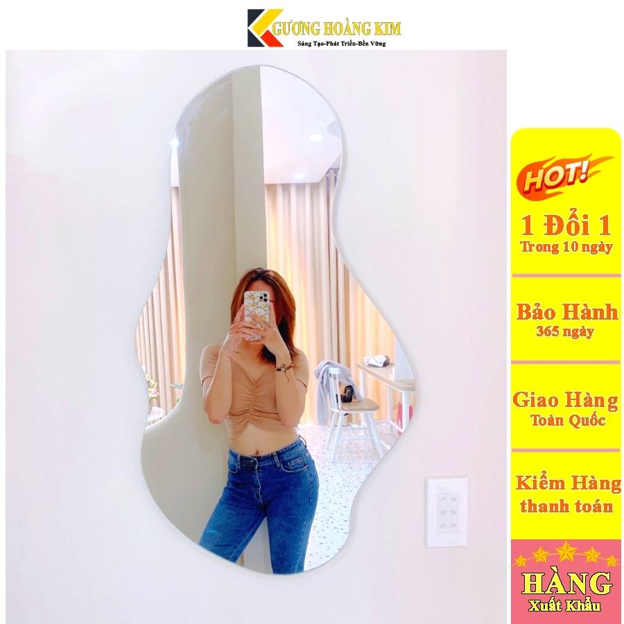 Gương soi toàn thân hạt đậu treo tường ,gương đám mây trang trí phòng guonghoangkim HK-5008