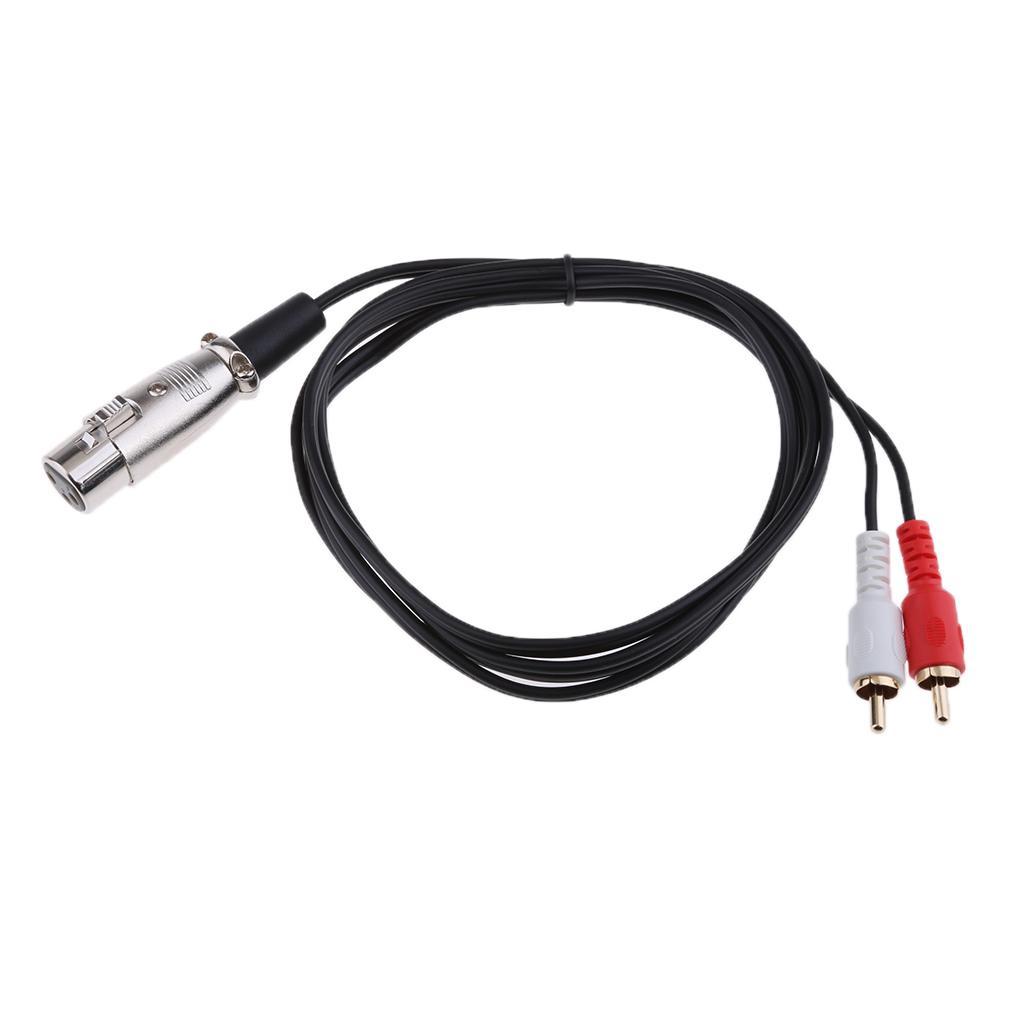 XLR Female to Dual RCA Male Patch Cable Audio Splitter Converter Cables 1.5M