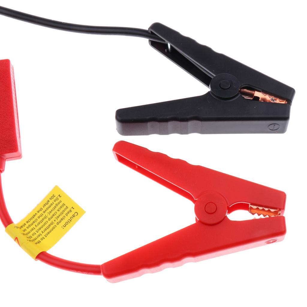 2pcs Car Battery Clip Alligator Clamp Power Cable Wire  Plug