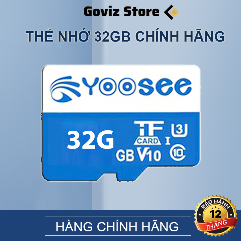 Thẻ nhớ microSDHC Yoosee 32Gb U3 tốc độ cao chuyên dụng cho camera, điện thoại - Hàng chính hãng