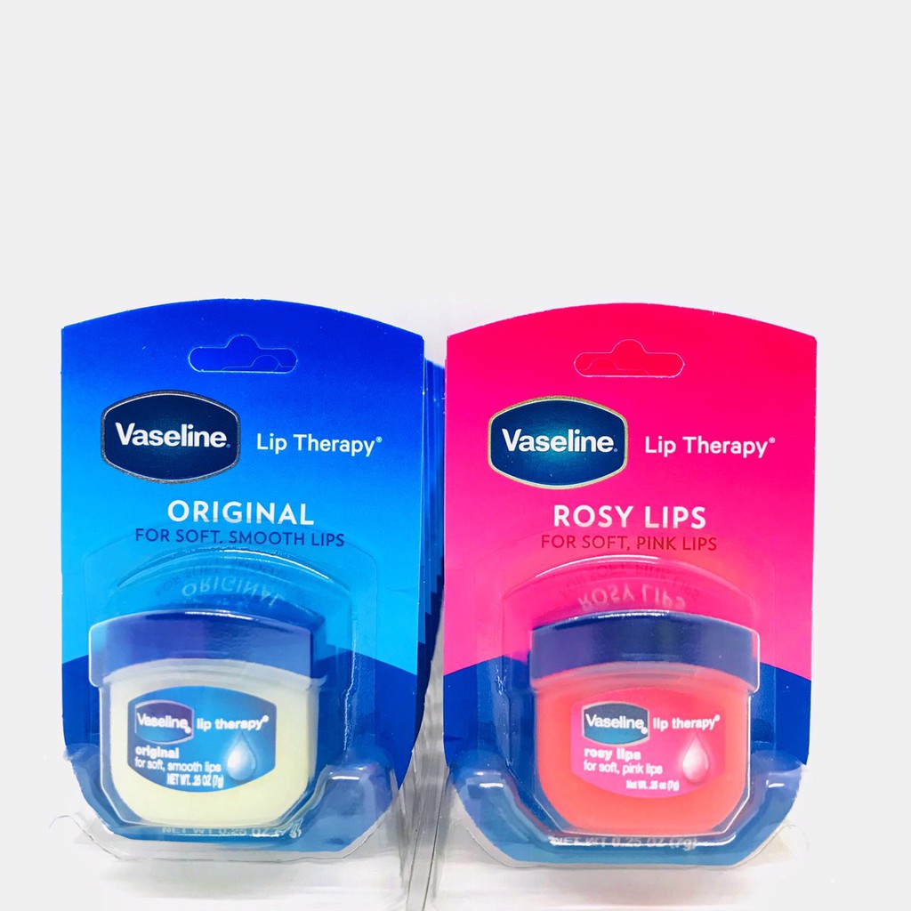 Combo 2 Son Dưỡng Môi Hồng Xinh Vaseline Lip (7g)