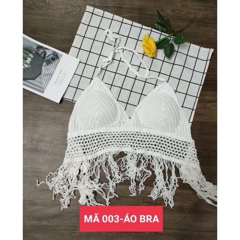 03-Set bikini ren 3 món đi biển - áo bra- quần sóc- áo choàng ( CÓ BÁN RỜI)