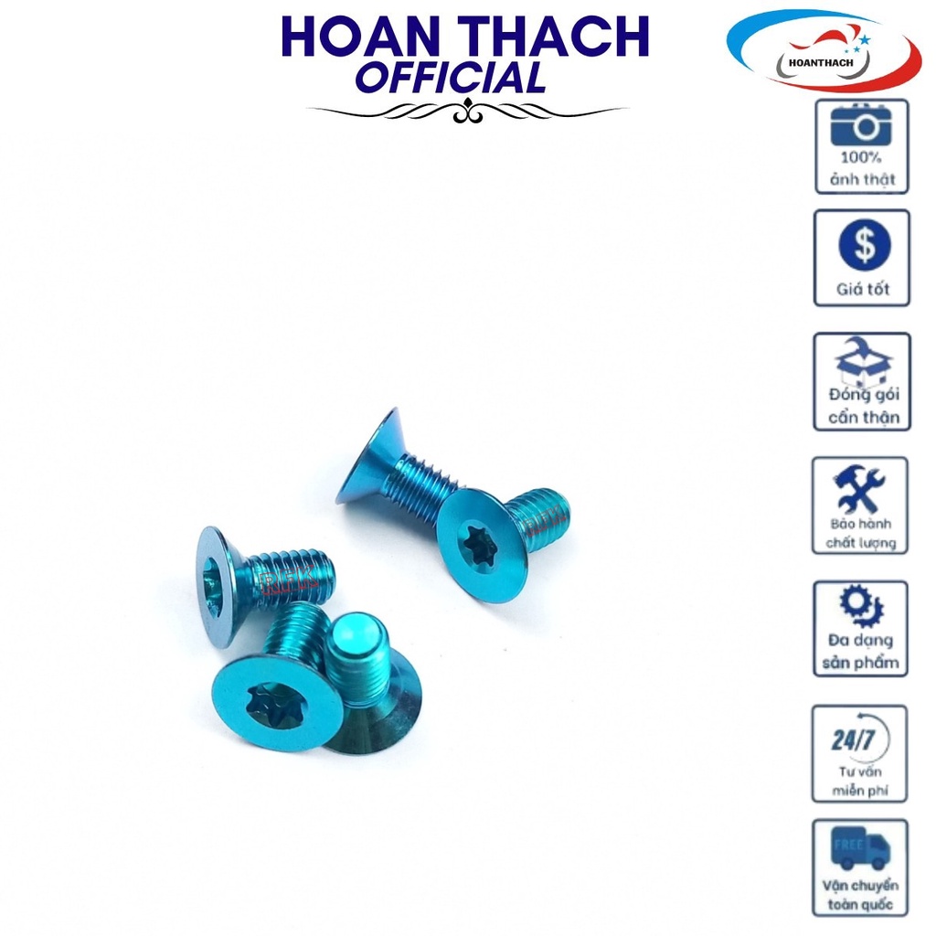 Ốc 6L10 Đầu Âm Xanh Lục Bảo dùng cho nhiều dòng xe SP016446 (giá 1 con)