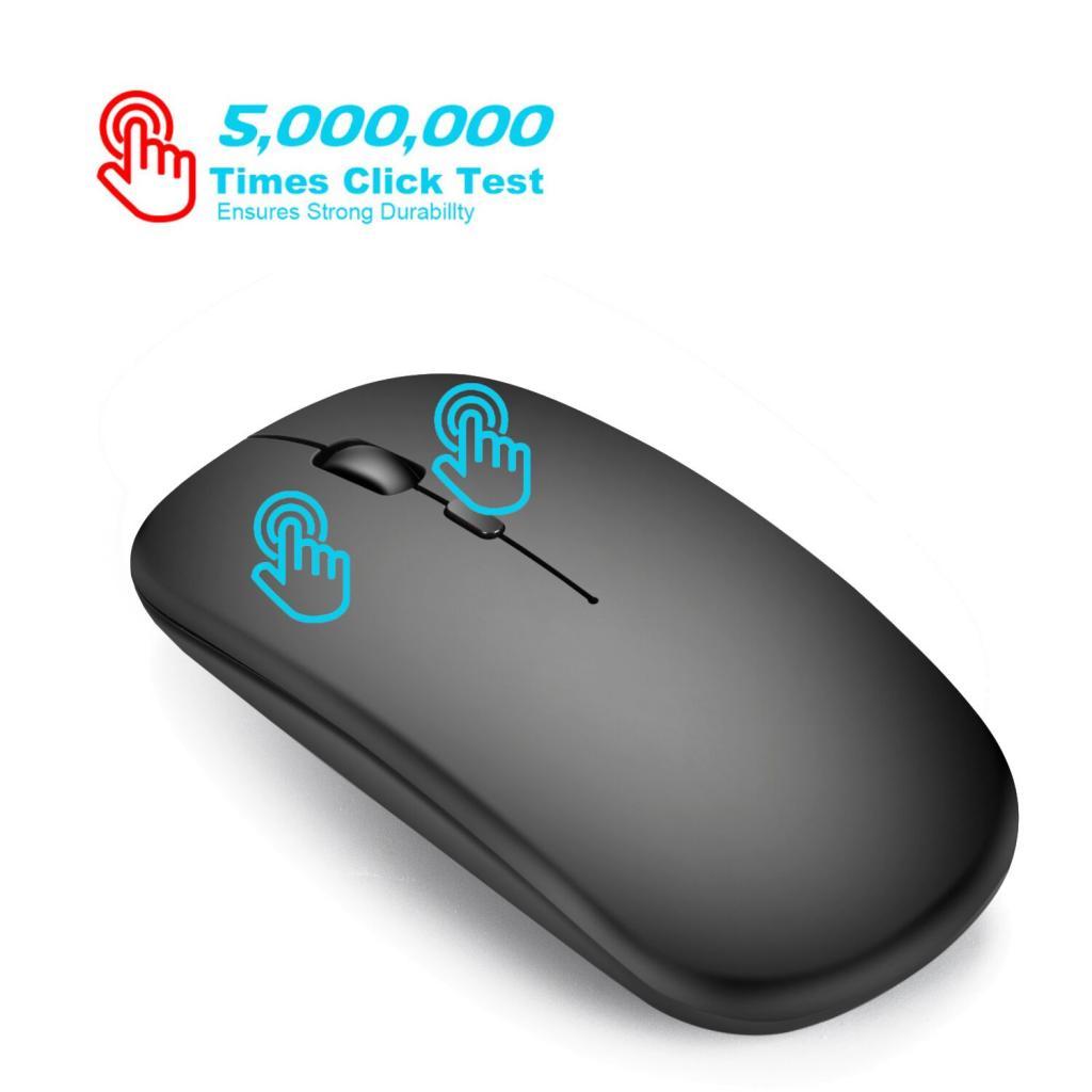 Mini Rechargeable Wireless Optical Gaming Mouse USB Receiver For PC Black