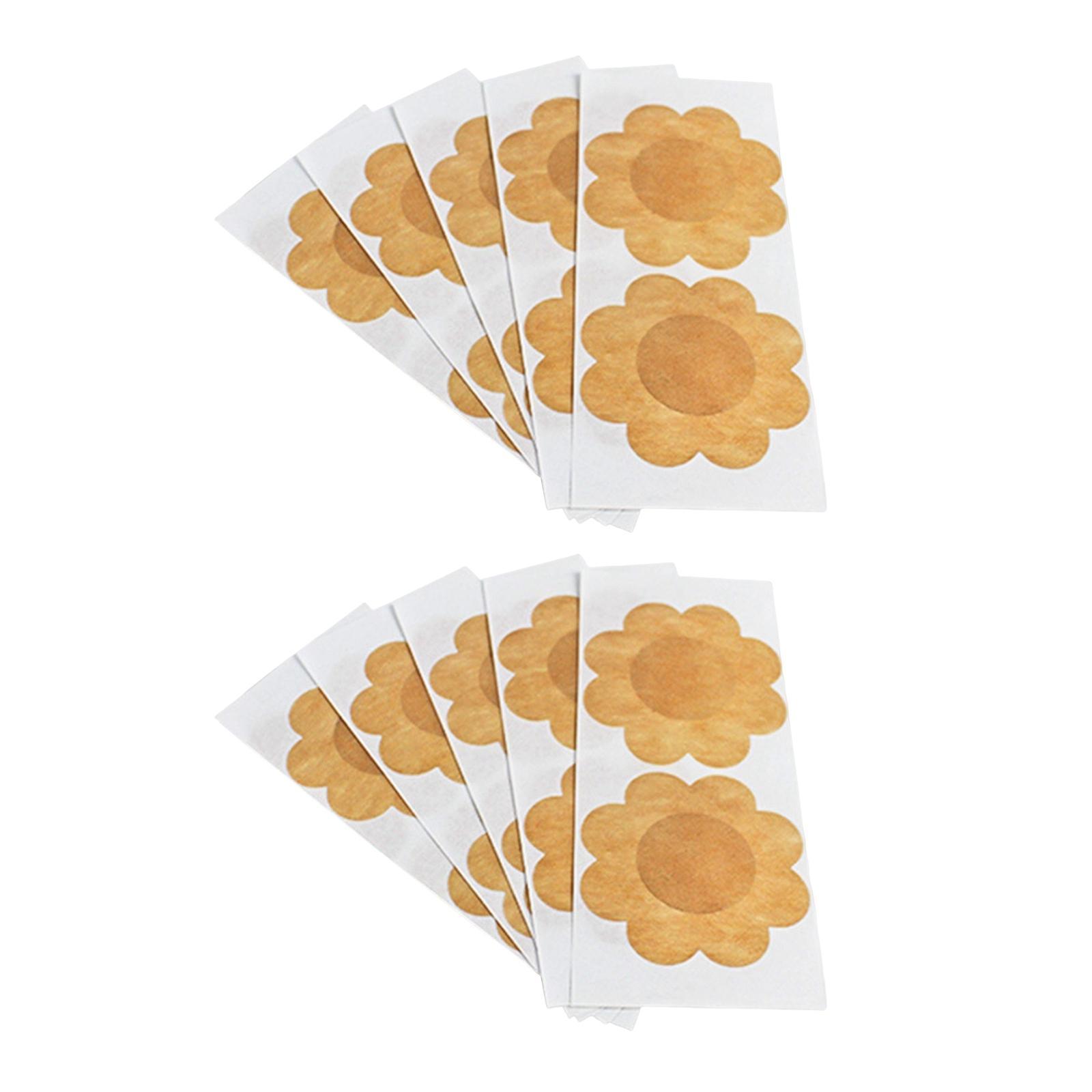 20 Pieces Nipples Cover Breast Pasties Disposable Pad for Anniversary Khaki