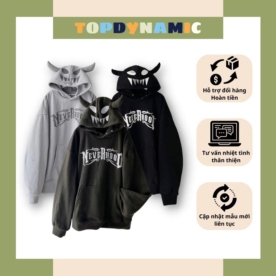 Áo Hoodie sừng trâu form rộng unisex