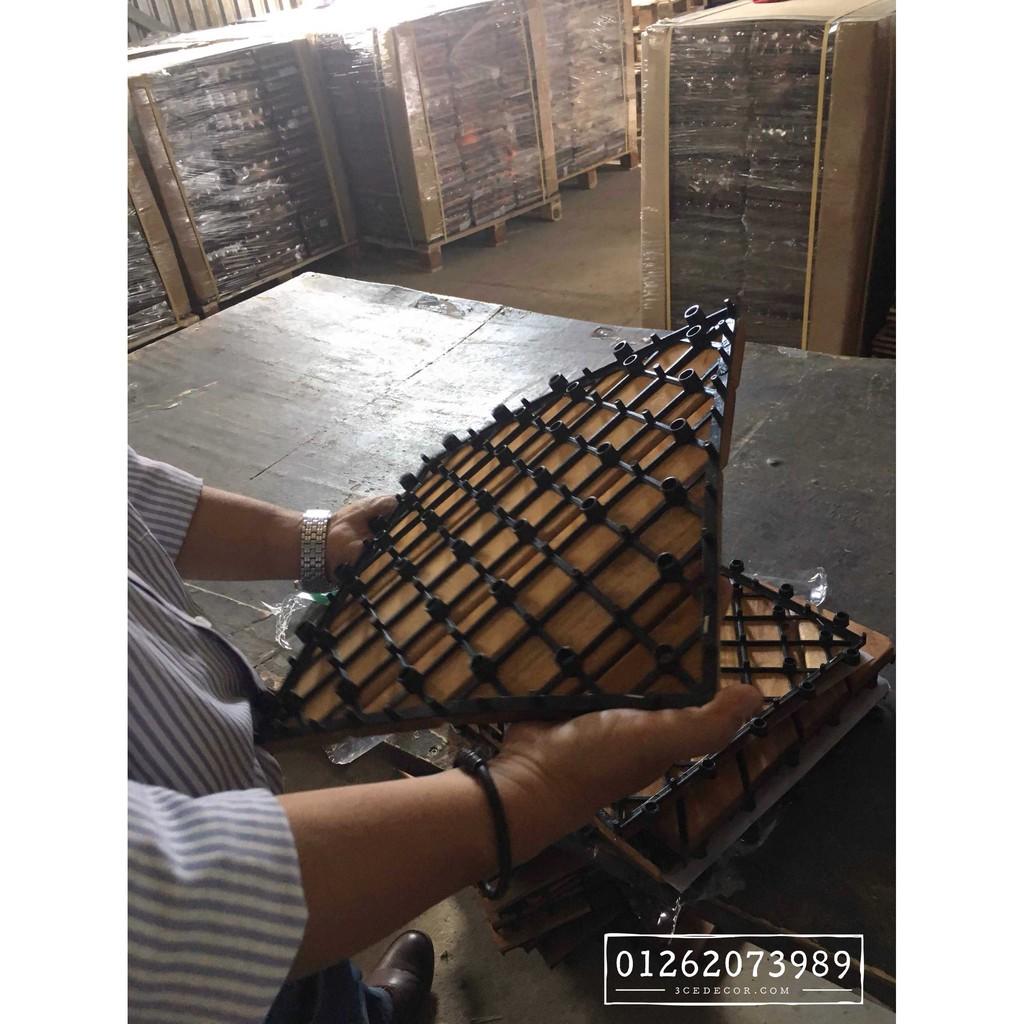 Sàn gỗ tự nhiên vỉ nhựa ngoài trời
