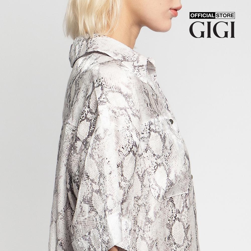 GIGI - Áo sơ mi nữ tay ngắn phom suông phối túi hiện đại G1108T212264