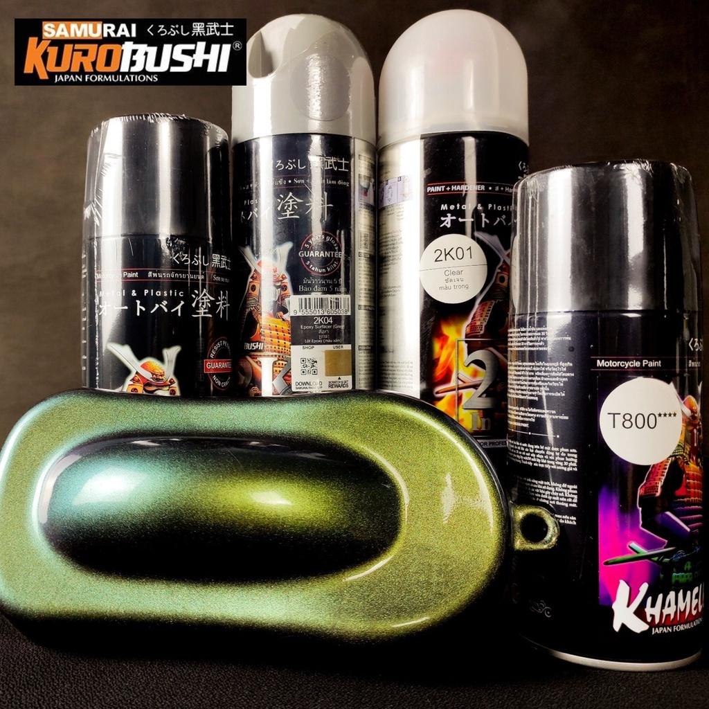 COMBO Sơn Samurai màu 3D T800 gồm 4 chai đủ quy trình sang xịn mịn