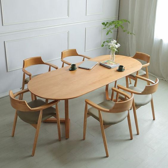 Bộ bàn ăn mặt gỗ 6 ghế cao cấp BAMSF08 Juno Sofa Kích thước 1m6 x 80cm