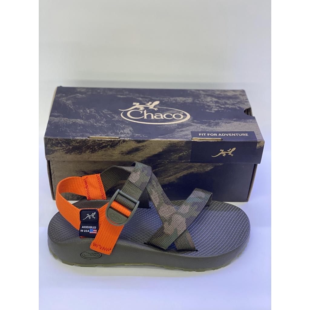 Giày Sandal Chaco nam - Cam rằn ri