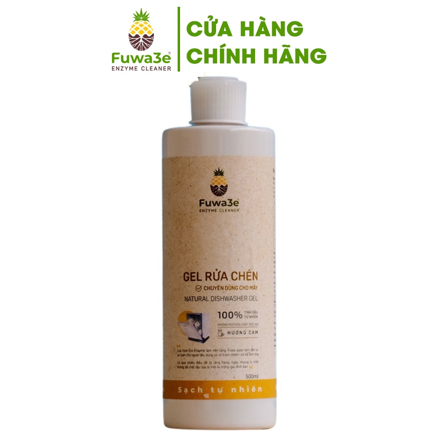 nước rửa bát cho máy rửa chén bát Fuwa3e hữu cơ sinh học dạng gel 500ml