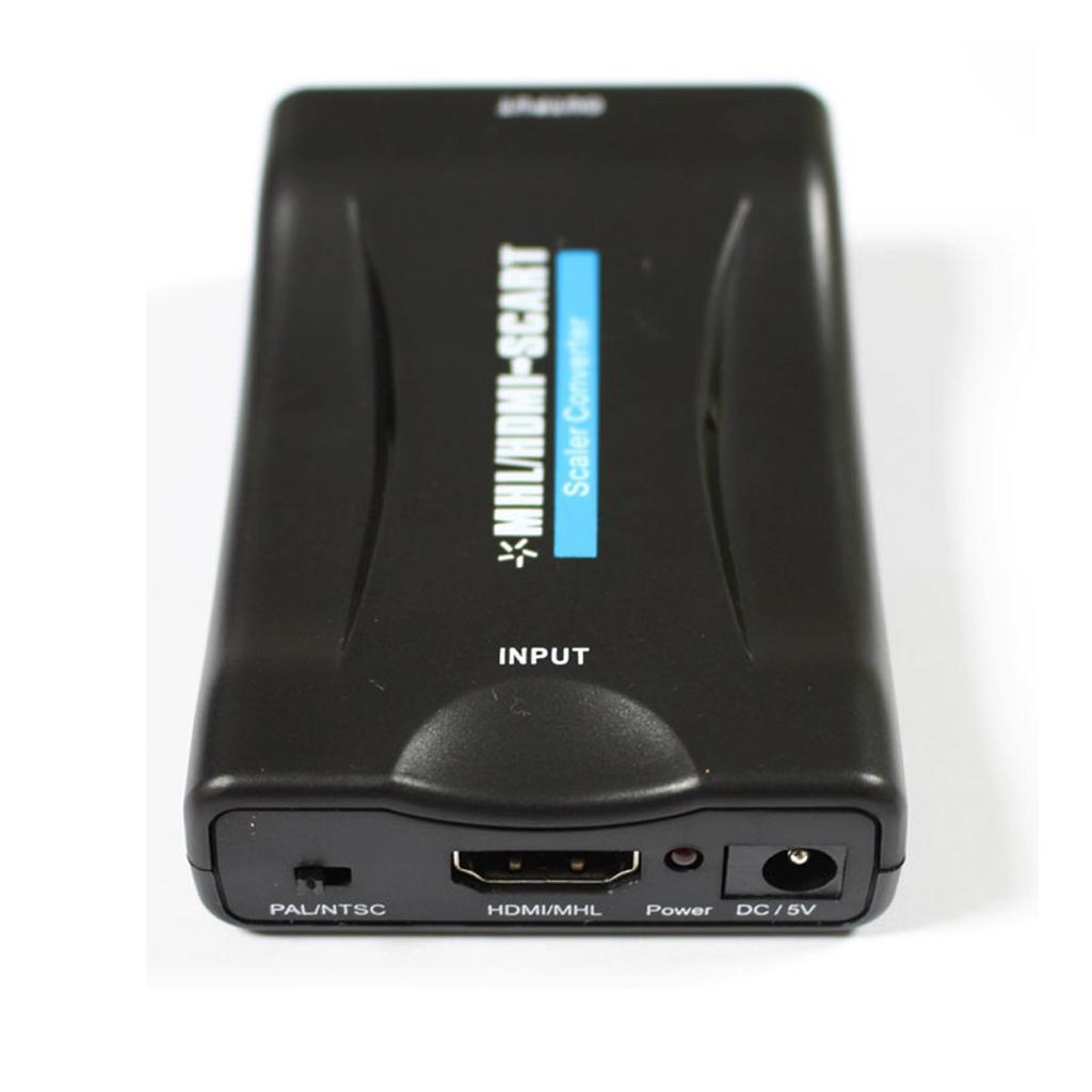 SCART to 1080P HDMI Audio Converter Scaler Box with Cable for HDTV HD Monitor + Hdmi To Scart Converter