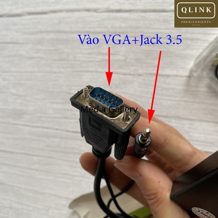 Dây cáp chuyển đổi Vga to hdmi cao cấp dài 20cm hỗ trợ Full HD 1080P