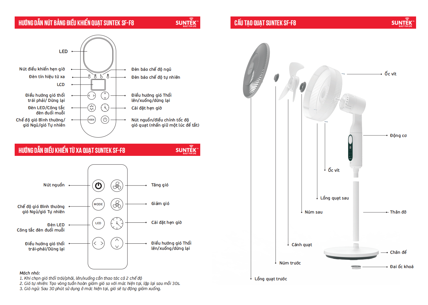 Quạt Năng Lượng Mặt Trời SUNTEK SF-F8 30W - 12 giờ sử dụng | Đảo chiều 360 độ | Có đèn ngủ đuổi muỗi | Sạc dự phòng USB - Hàng Chính Hãng - Bảo hành 2 năm