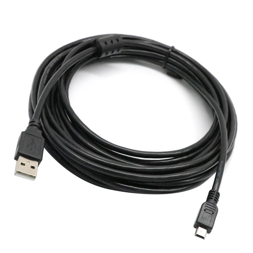 USB 2.0 A Male to Mini Pins Male Line Data Sync High Speed Charging Cord