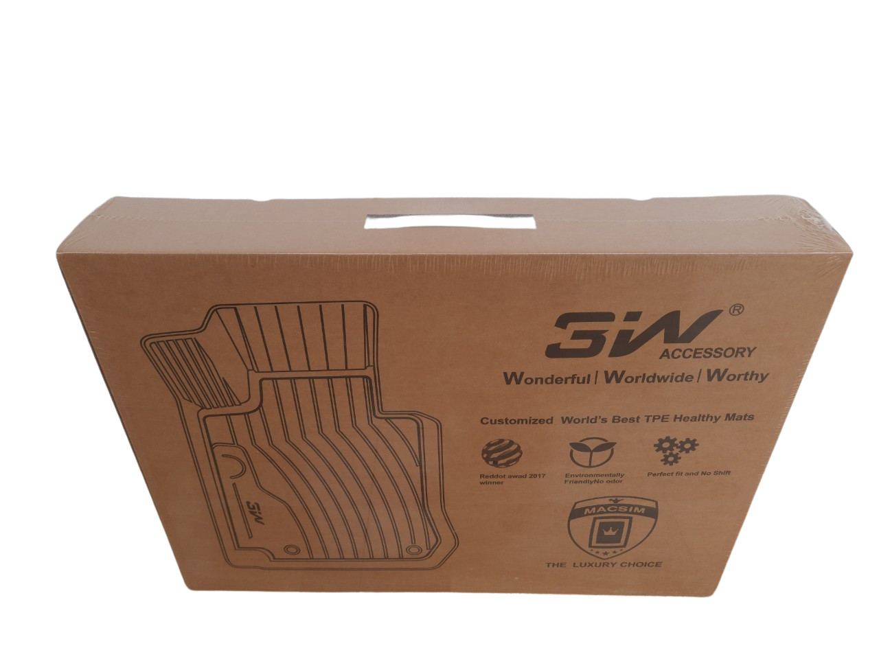 Thảm lót sàn xe ô tô Volkswagen Teramont Pro Nhãn hiệu Macsim 3W chất liệu nhựa TPE đúc khuôn cao cấp - màu đen
