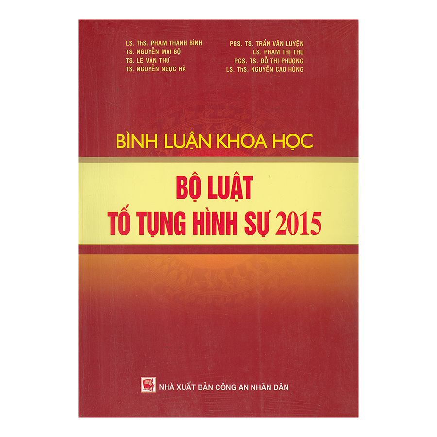 Bình Luận Khoa Học Bộ Luật Tố Tụng Hình Sự 2015