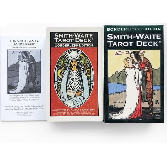 Combo Bộ Bài Bói Smith Waite Tarot – Borderless Edition Cao Cấp và Túi Nhung Đựng Tarot và Khăn Trải Bàn Tarot