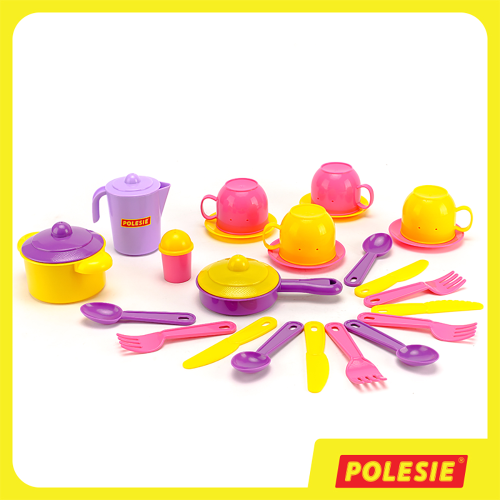 Bộ Đồ Chơi Nấu Ăn Cho 4 Người, Đồ Chơi Giáo Dục, An Toàn, Siêu Bền Cho Bé - Polesie Toys 54920