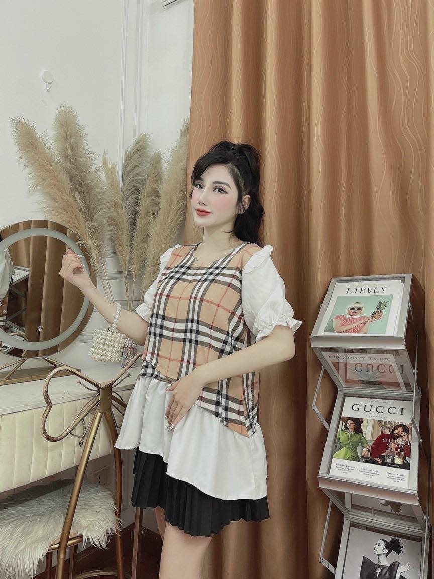 Áo bầu công sở mùa hè dễ thương
