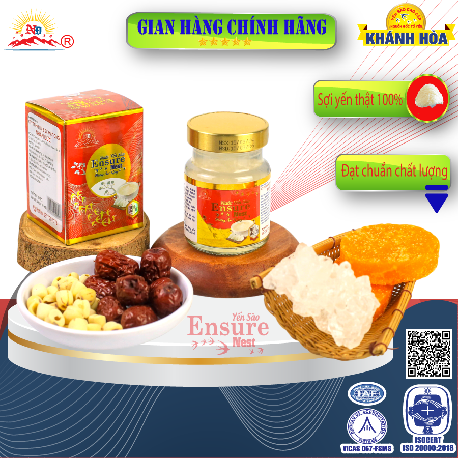 Yến đường ăn kiêng Ensure Nest 350mg Yến Hủ 70ml