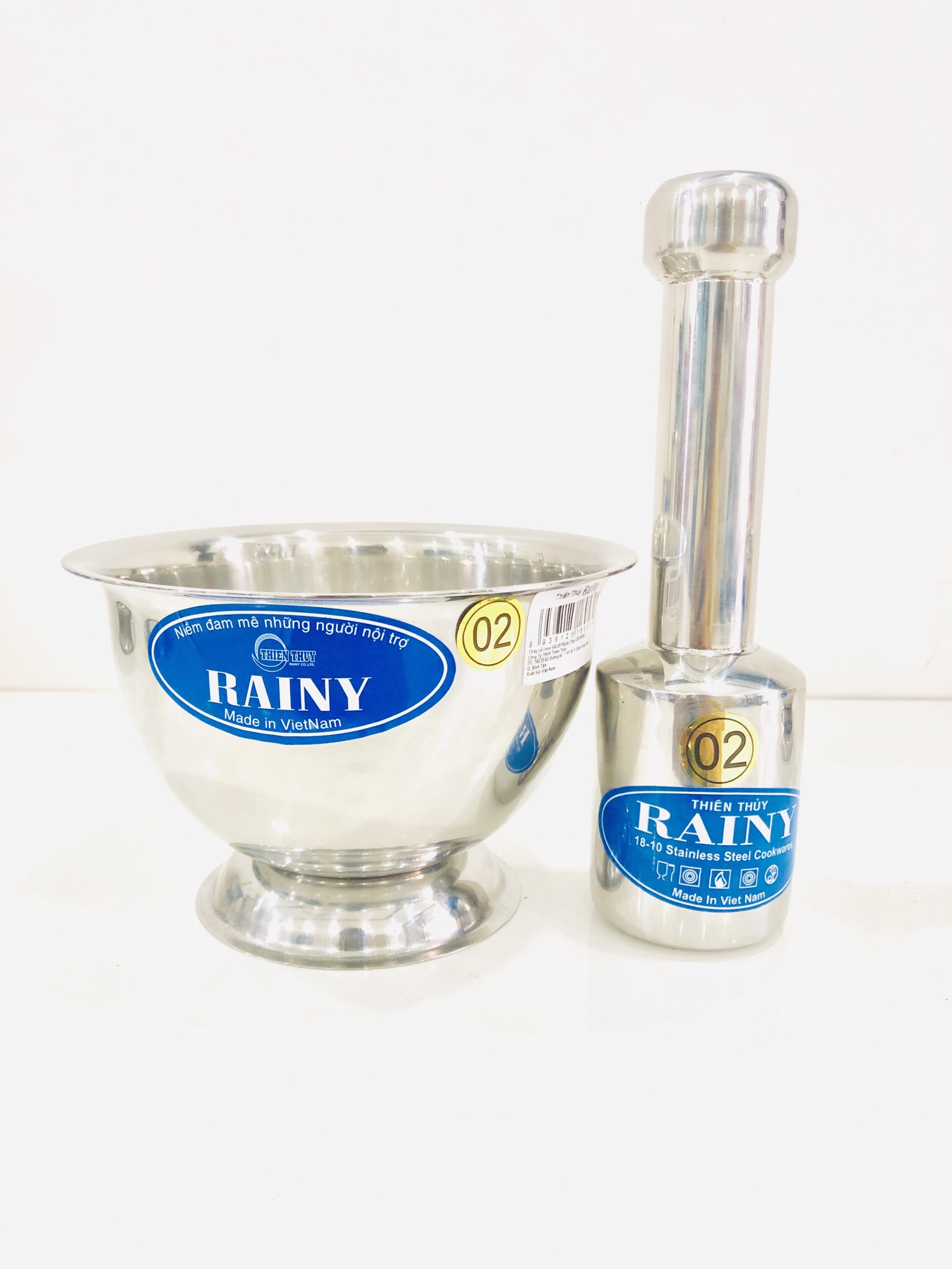 Bộ Chày Cối Nhà Bếp Inox 201 Rainy