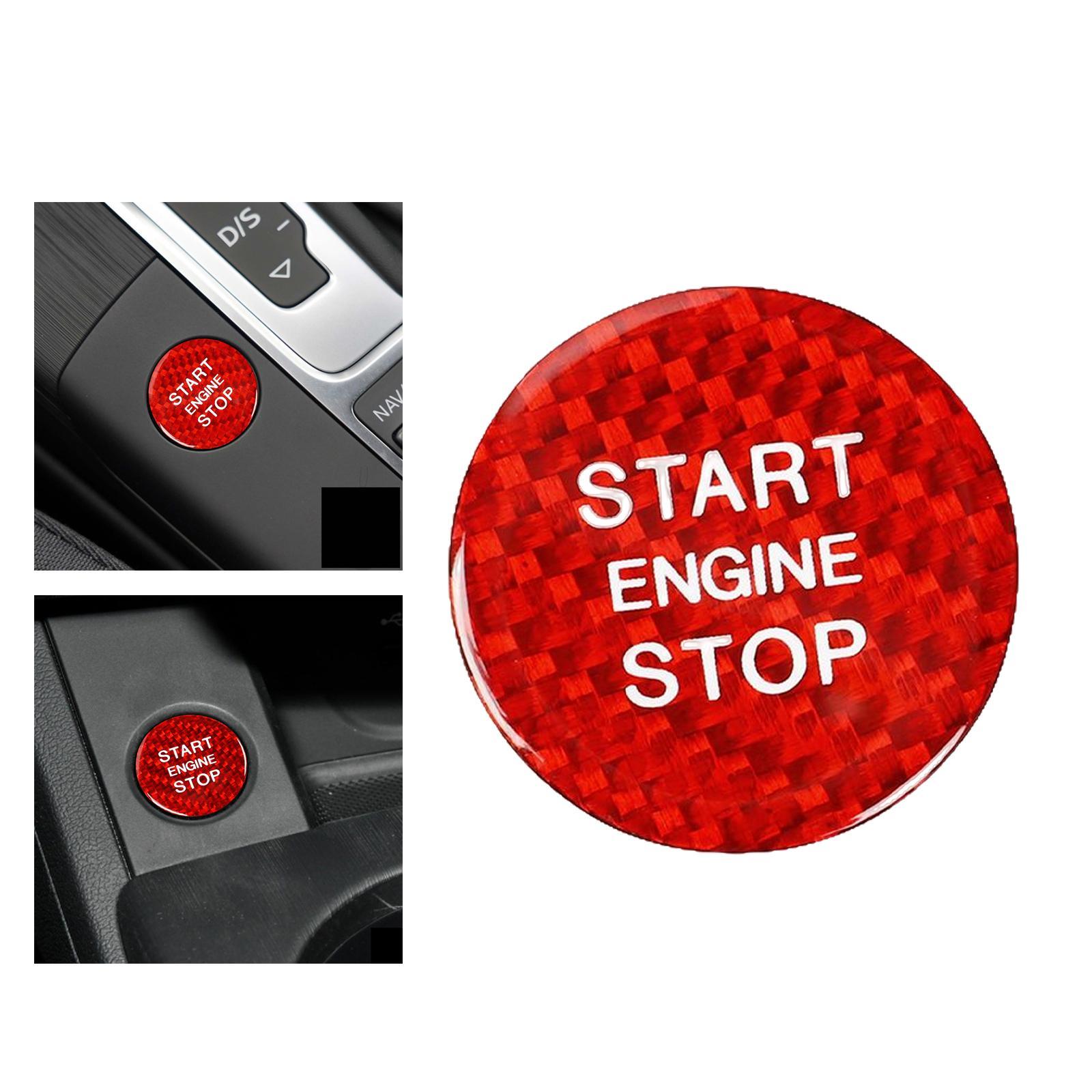 Engine Start Stop Button Trim Cover Sticker Fits for  A3 A4 A5 A6 Q5 Q7