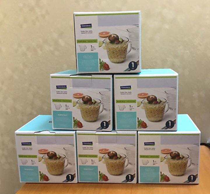 cốc thủy tinh có vạch chia glassloc hàn quốc gl1475