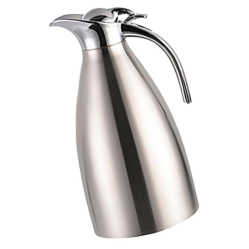 Cold Thermal Carafe Bottle 1.5L Flask Pot For Coffee Tea Water Silver