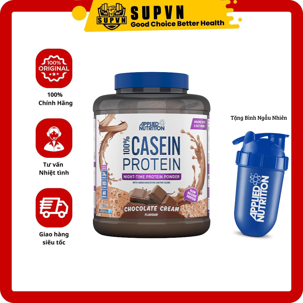 Whey Protein Casein Applied Nutrition (1.8kg - 60 Servings) - Sữa Đạm Nuôi Dưỡng Cơ Ban Đêm