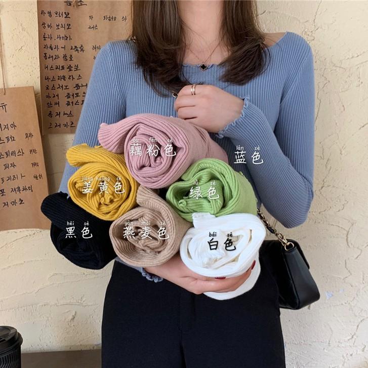 Áo Sweater Dệt Kim Tay Dài Cổ Tròn Phong Cách Hàn Quốc