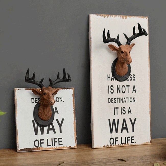 bảng gỗ đầu hươu
