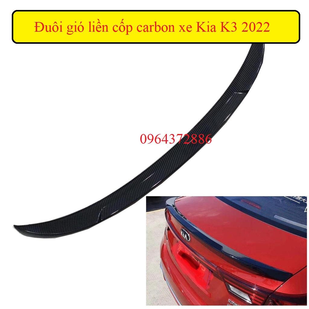 Đuôi gió liền cốp carbon xe Kia K3 2022 Cao Cấp