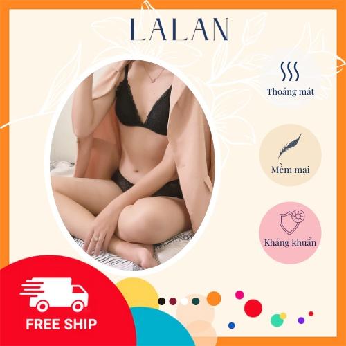 Lalan - Set đồ lót thiết kế ren đen siêu xinh ( không gọng, có mút )