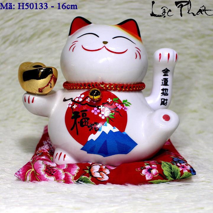Mèo thần tài vẫy tay - cao 16 - 18cm