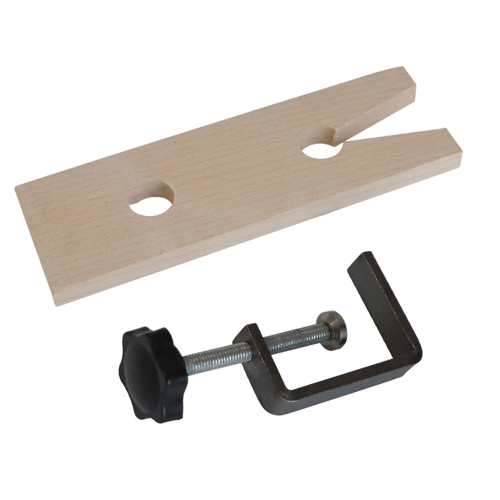 Hardwood Bench Pin Vice Clamp Jewellers Jewellery V Slot Watch Repair Tool