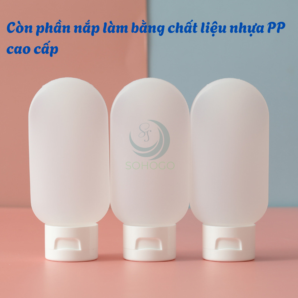 Bộ 3 lọ chiết mỹ phẩm du lịch mini – Dung tích 60ml tiện lợi Set 3 lọ chiết mỹ phẩm du lịch 60ml - Bộ 3 lọ chiết mỹ phẩm du lịch 60ml