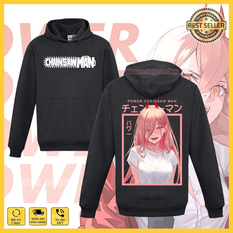 Áo Hoodie Chainsaw Man, Áo Khoác Chainsaw Man in hình Denji, Makima, Power, Pochita, Aki mới nhất, siêu đẹp